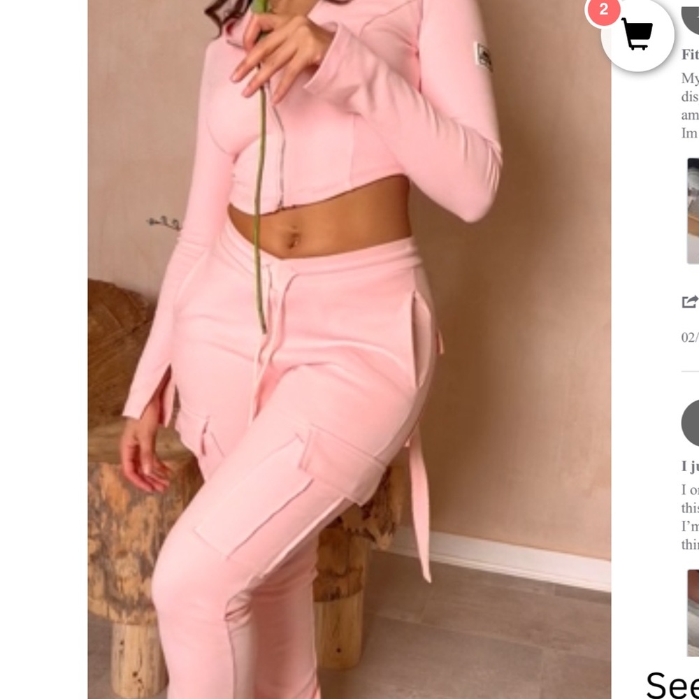 Bad society club PINK two piece tracksuit